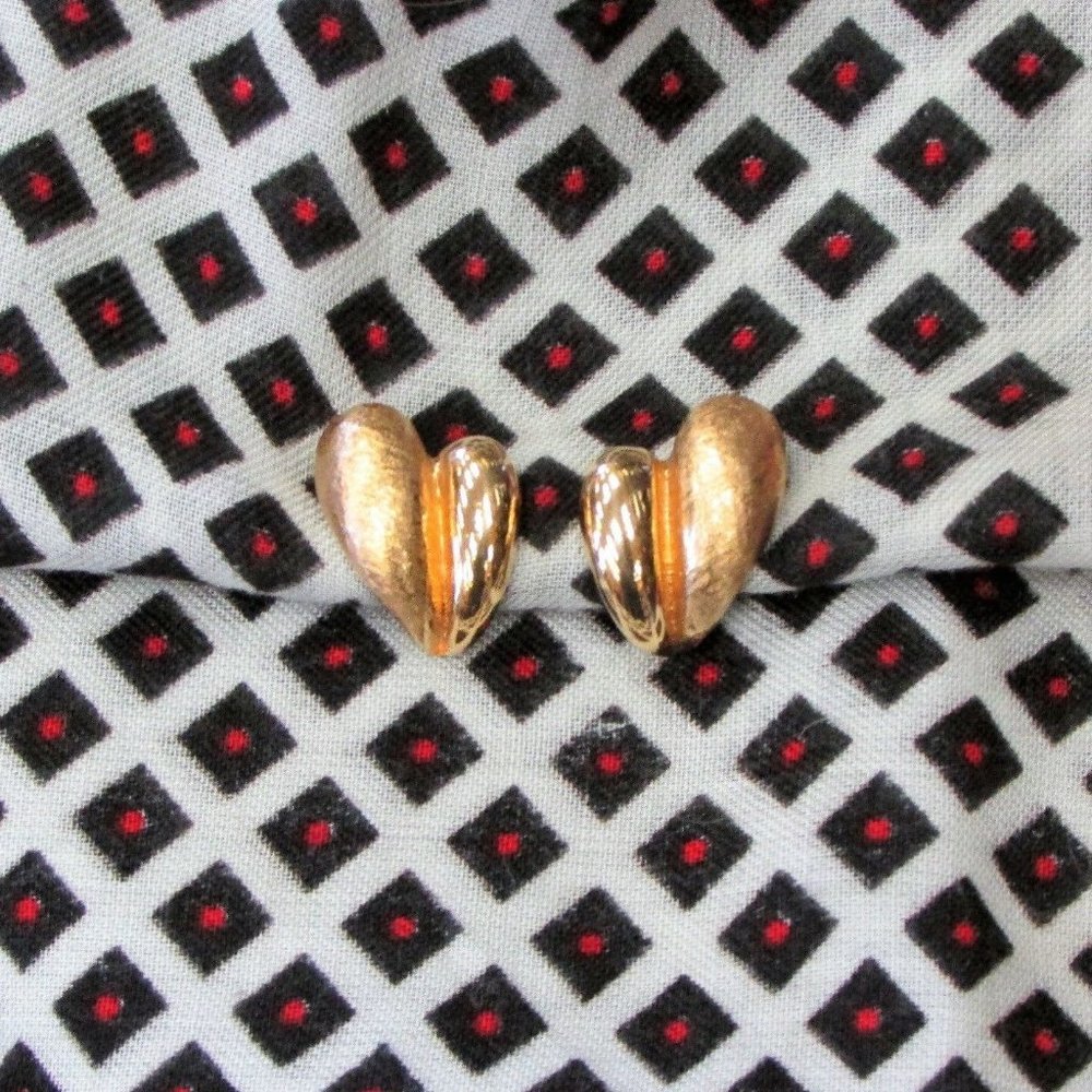 Vintage D'Orlan Clip Earrings Signed Numbered Teardrop Goldtone Jewelry